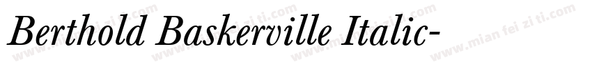 Berthold Baskerville Italic字体转换